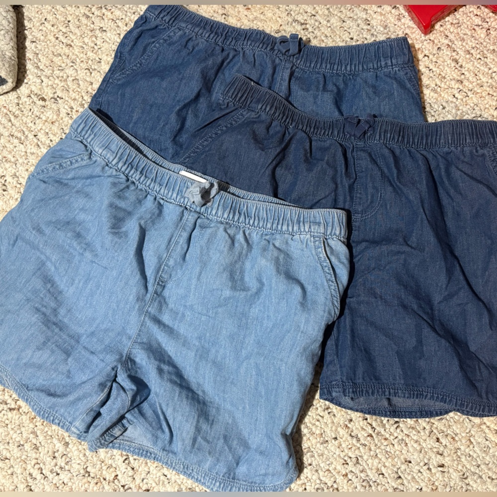 Set of Three Denim Shorts-Girls